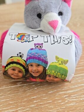 Top This Cat Knitted Beanie Kit NWT
